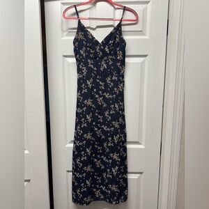 Abercrombie & Fitch Blue Slip Floral Maxi Dress, Size: S